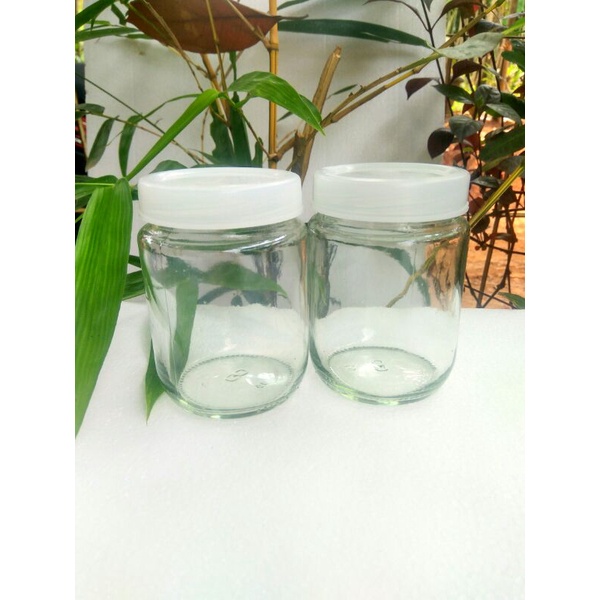 Toples kaca 250ml tutup ulir paket 2 pcs Toples kaca polos toples bening jar kaca