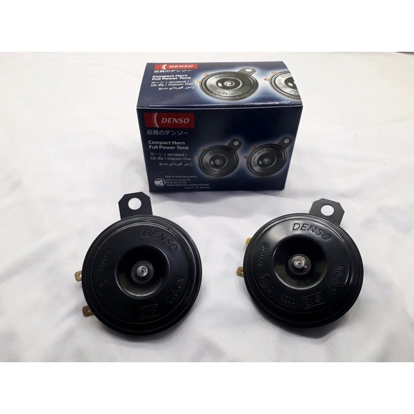 PAKET KOMPLIT Denso Compact Disc Horn Set 12v Original + Kabel relay set MX relay bosch asli