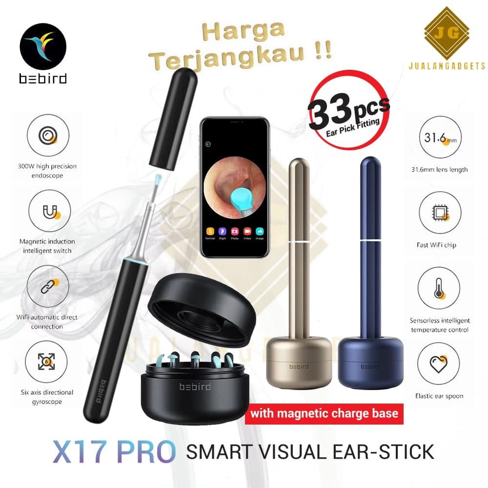 BEBIRD X17 PRO Ear Cleaning WIFI Visual Earpick Korek Kuping Garansi