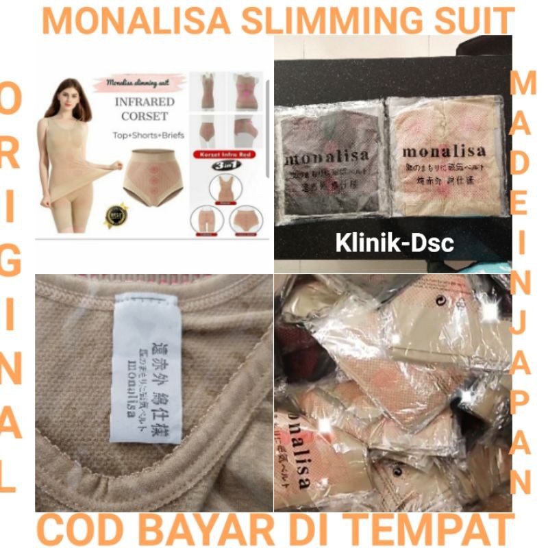 MONALISA SLIMMING SUIT WITH INFRARED 1 SET ISI 3 KORSET BAJU PELANGSING UNTUK GYM SENAM OLAHRAGA