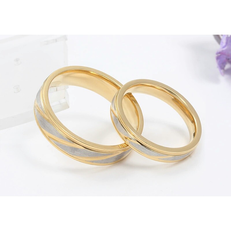 [OBRAL / SALE] Cincin Couple Titanium / Cincin Nikah titanium / Cincin Nikah Couple C015 warna EMAS