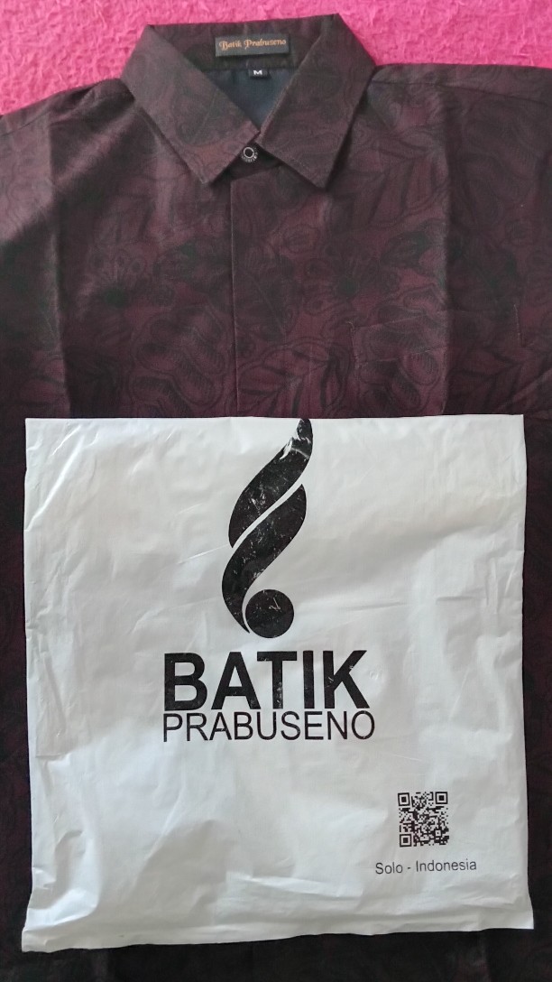 Rakabela Kemeja Batik Pria Lengan Panjang Slimfit Katun Printing Hem Baju Seragam Kerja Modern