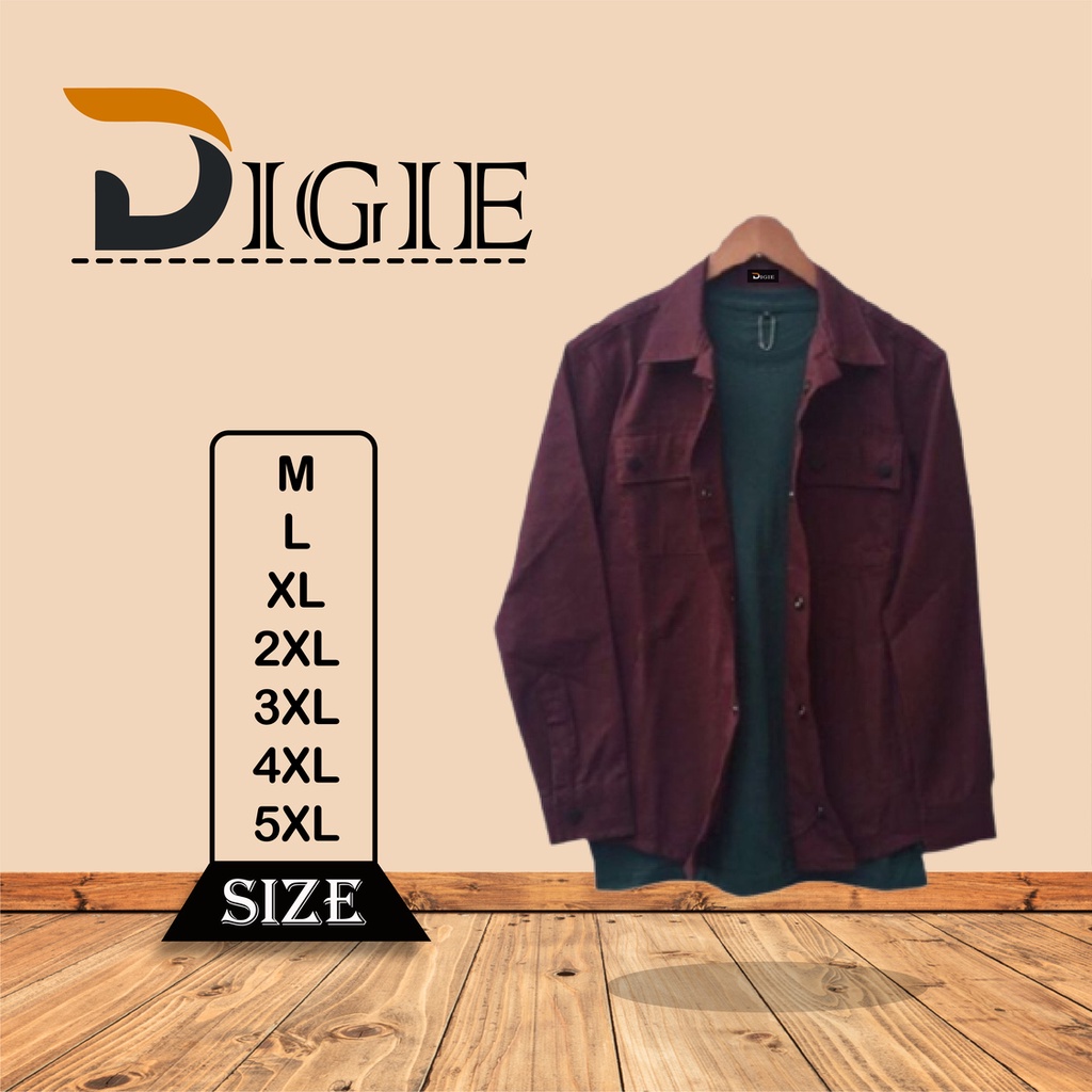 Kemeja Lengan Panjang Pria Ungu Polos