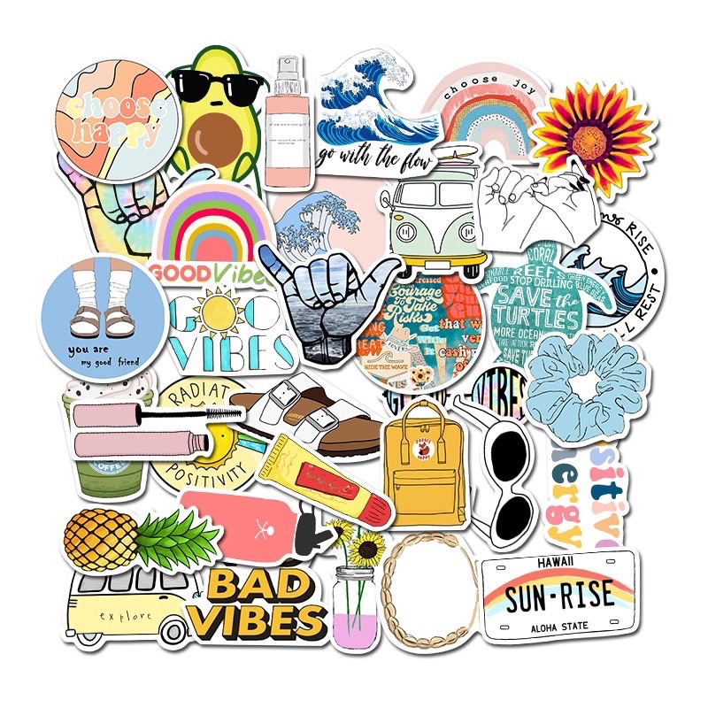 

20 PCS/ Buah Stiker Random Aesthetic
