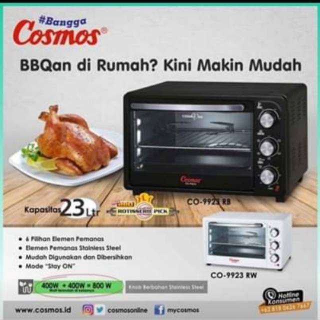 [BERGARANSI] OVEN COSMOS (23 LITER) CO-9923 R