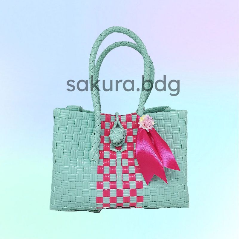TP1S - Tas plastik jali premium S 20x10x15 cm tas anyaman wanita belanja parcel hampers hantaran ses