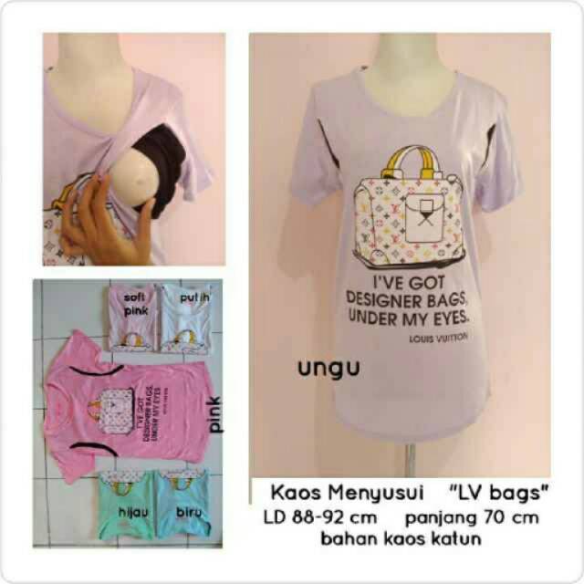 Kaos menyusui LV Bags