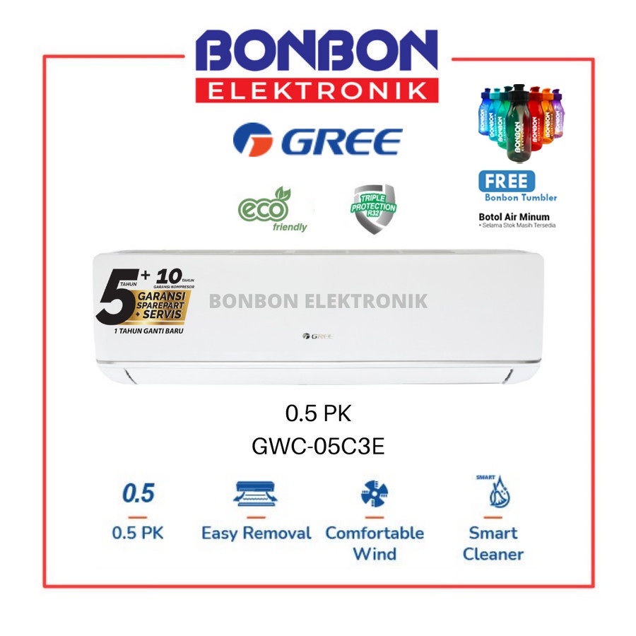 GREE AC 0.5 PK GWC-05C3E Series Low Watt 0.5PK 05C3E C3E