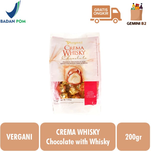 

Vergani Crema Whisky / Coklat Italy isi Krim Whisky 200gr