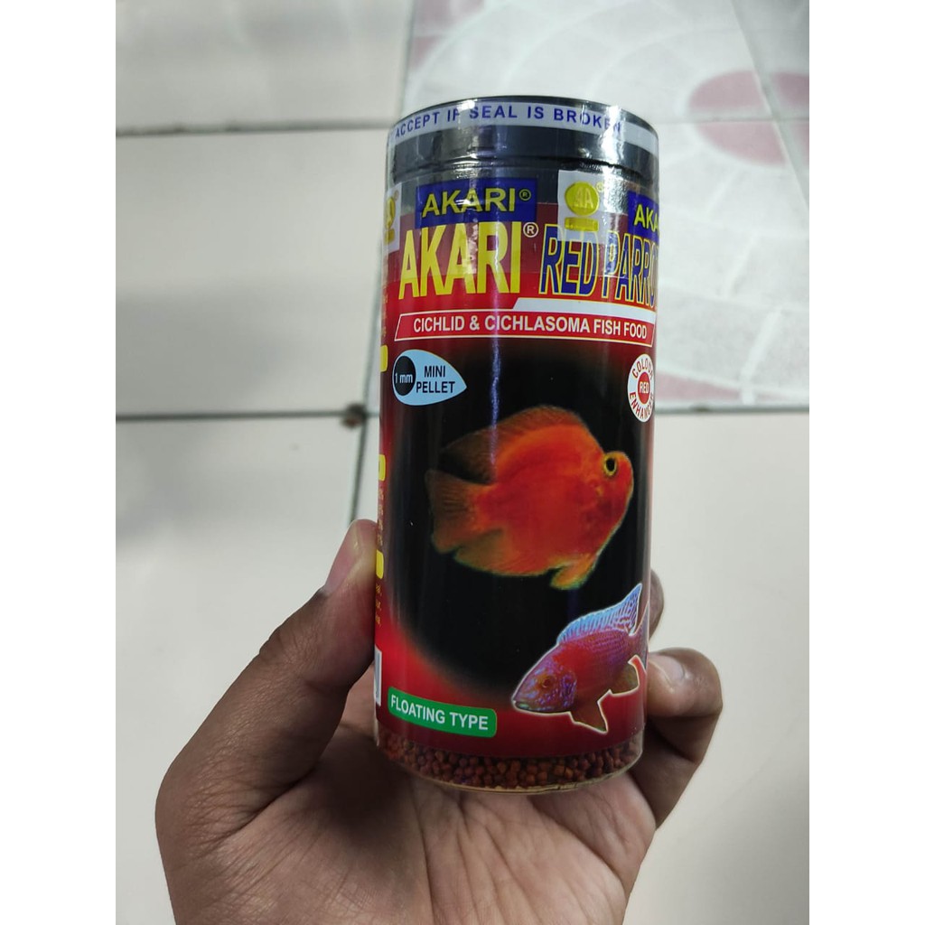 Akari Red Parrot 100gr / Pelet Akari / 100gr / Red Parrot / Akari Red Parrot / Pelet Akari Murah