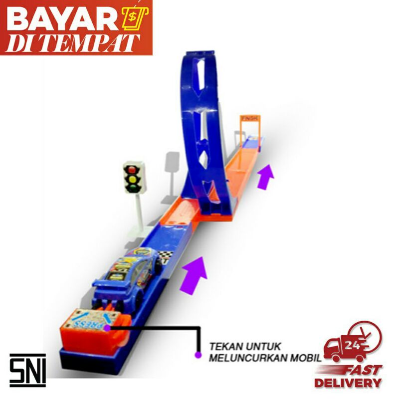 ( BISA COD ) Mainan Anak Jalur Mobil Balap 2461 - Track Racing