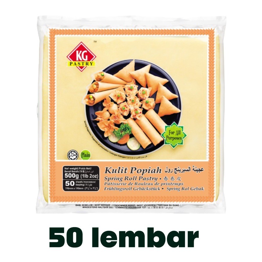

KG Pastry Spring Roll 7,5" / Kulit Popiah 500gr - 50 Sheets
