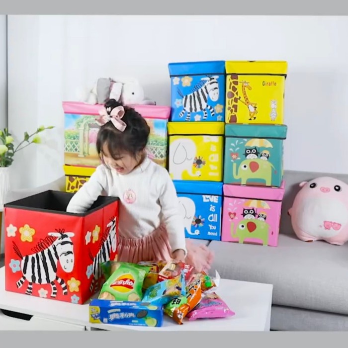 335 Storage Box Animal Tempat Mainan Majalah Bs Jadi Kursi Organizer