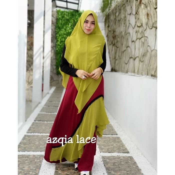 Baju Muslim-Wanita-Gamis-Syari-Pesta-Maxi Dres AzQia Busui-Terbaru