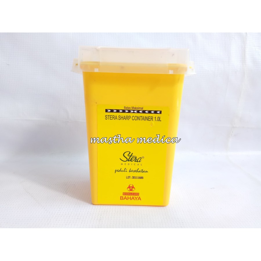 Sharp Container STERA Tempat Sampah Medis Limbah Medis / Jarum 1 Liter