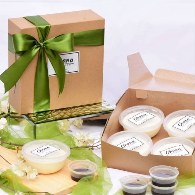 Paket Hampers Pana Cotta / Premium Japanese Milk Pudding Isi 4 Cup