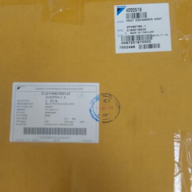 Evaporator Ac Daikin P/N 4022518