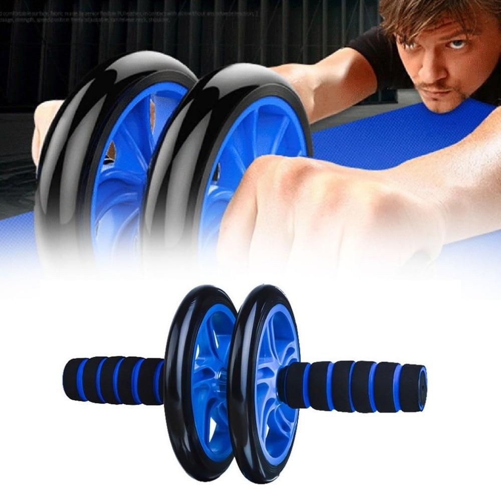 Alat olahraga Double abdomen in wheel / alat olahraga roller fitness