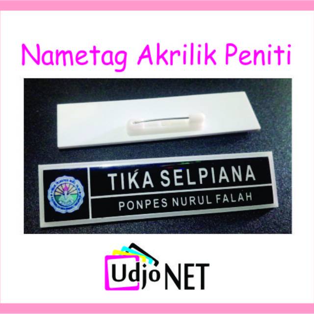 

Nametag akrilik peniti