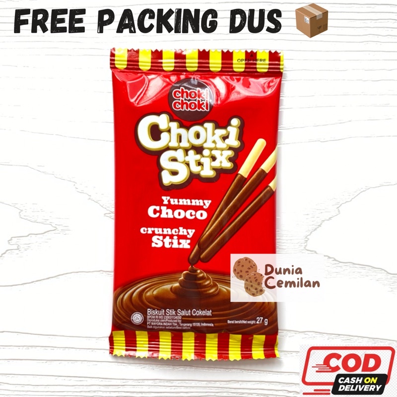 

[TERMURAH!!] Choki-Choki Stix Satuan 27gr - Biskuit Stik Balut Chocolate