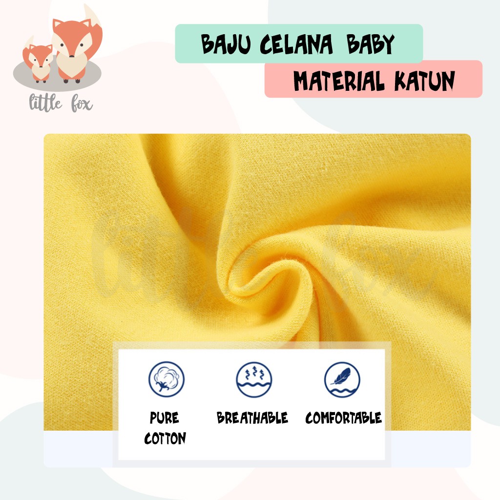 [ IMPORT] SET BAJU LENGAN CELANA PENDEK BABY / SETELAN BAYI MOTIF KARAKTER LUCU KATUN 100%