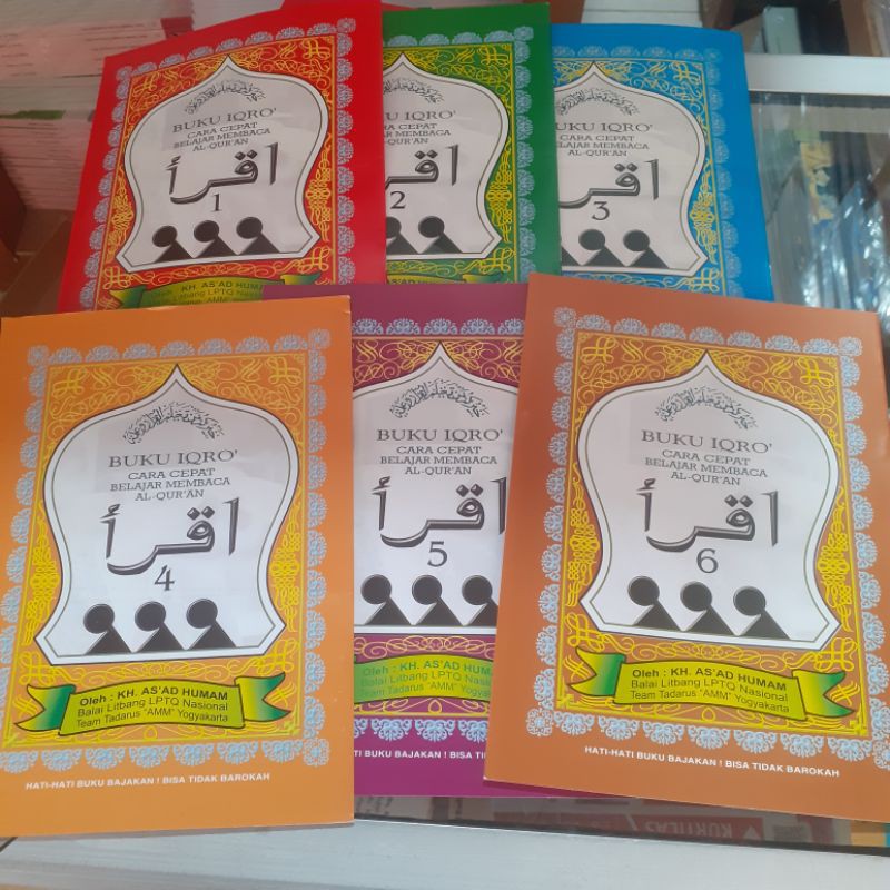 IQRO WARNA JILID 1-6. UKURAN BESAR