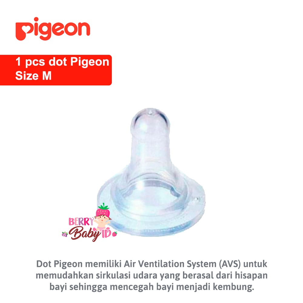 Pigeon Dot Eco Silicone Nipple Teat Silikon Botol Bayi Standard Size S M L Berry Mart