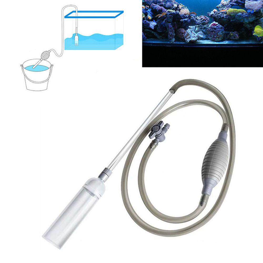 REBUY Rebuy Water Cleanger Alat Pompa Udara Dengan Grid Filter Fish Tank Aquarium Cleaner Pembersih Aksesoris Water Changer Aquarium Siphon