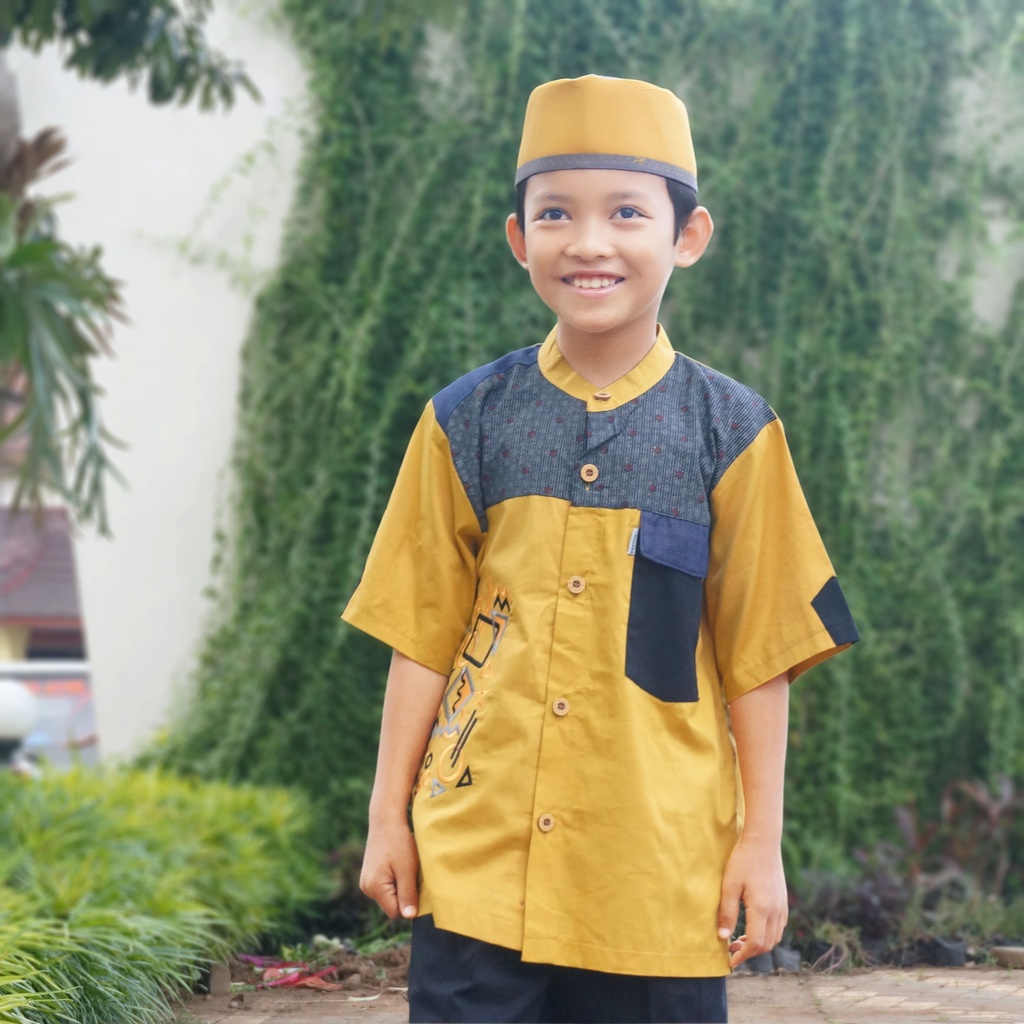 Fattaya Premium Koko Anak Syafiq - Baju Muslim Laki-laki Busana Putra Islami untuk Buah Hati Setelan