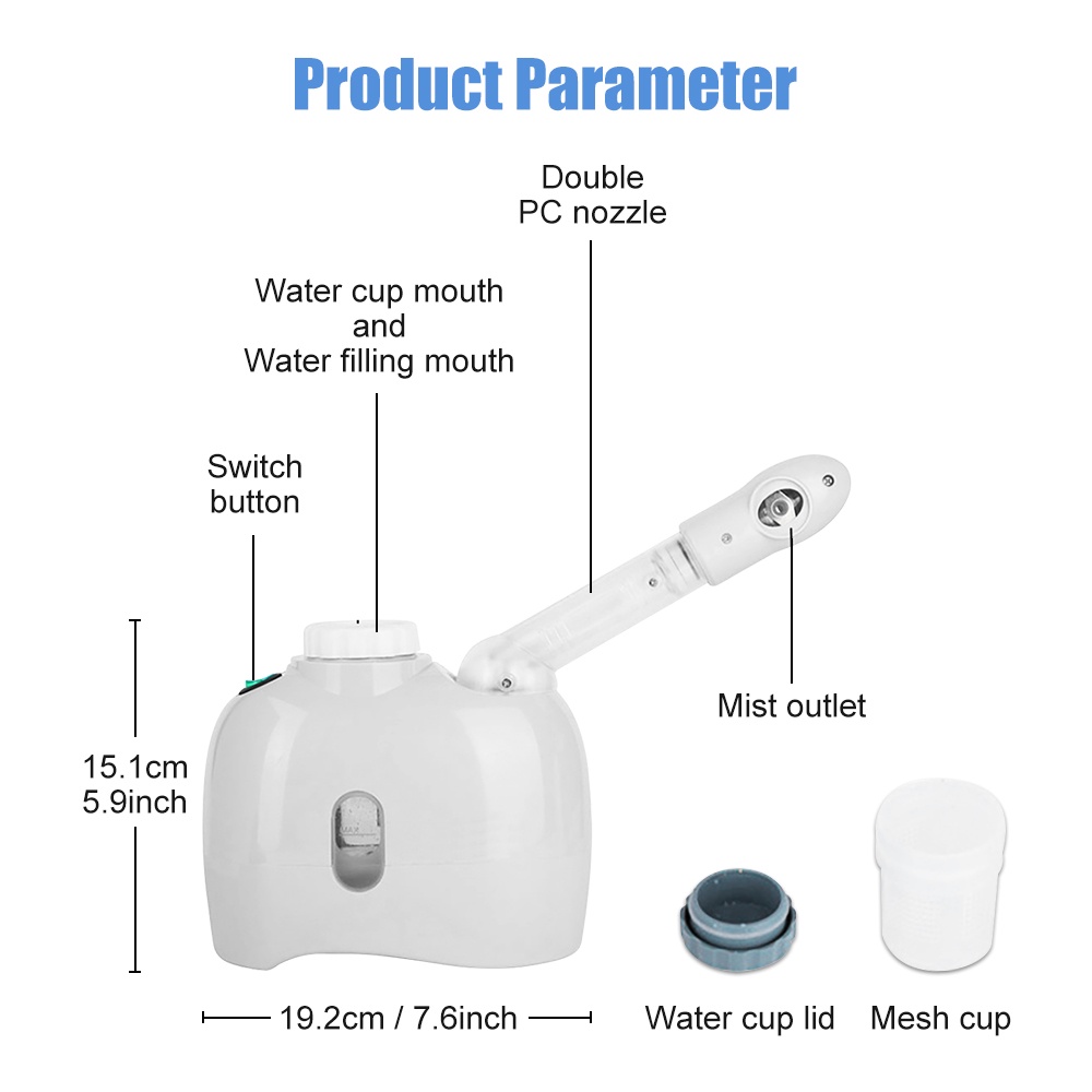 Alat Steamer Thermal Sprayer Pelembab Wajah Penghilang Komedo / Jerawat