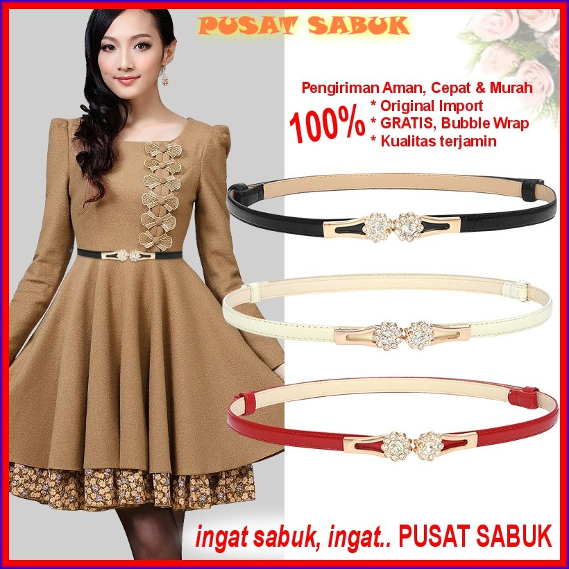 Gesper tali Belt Sabuk Ikat Pinggang Wanita Obi Fashion Aksesoris Murah cewek pesta korea kepang