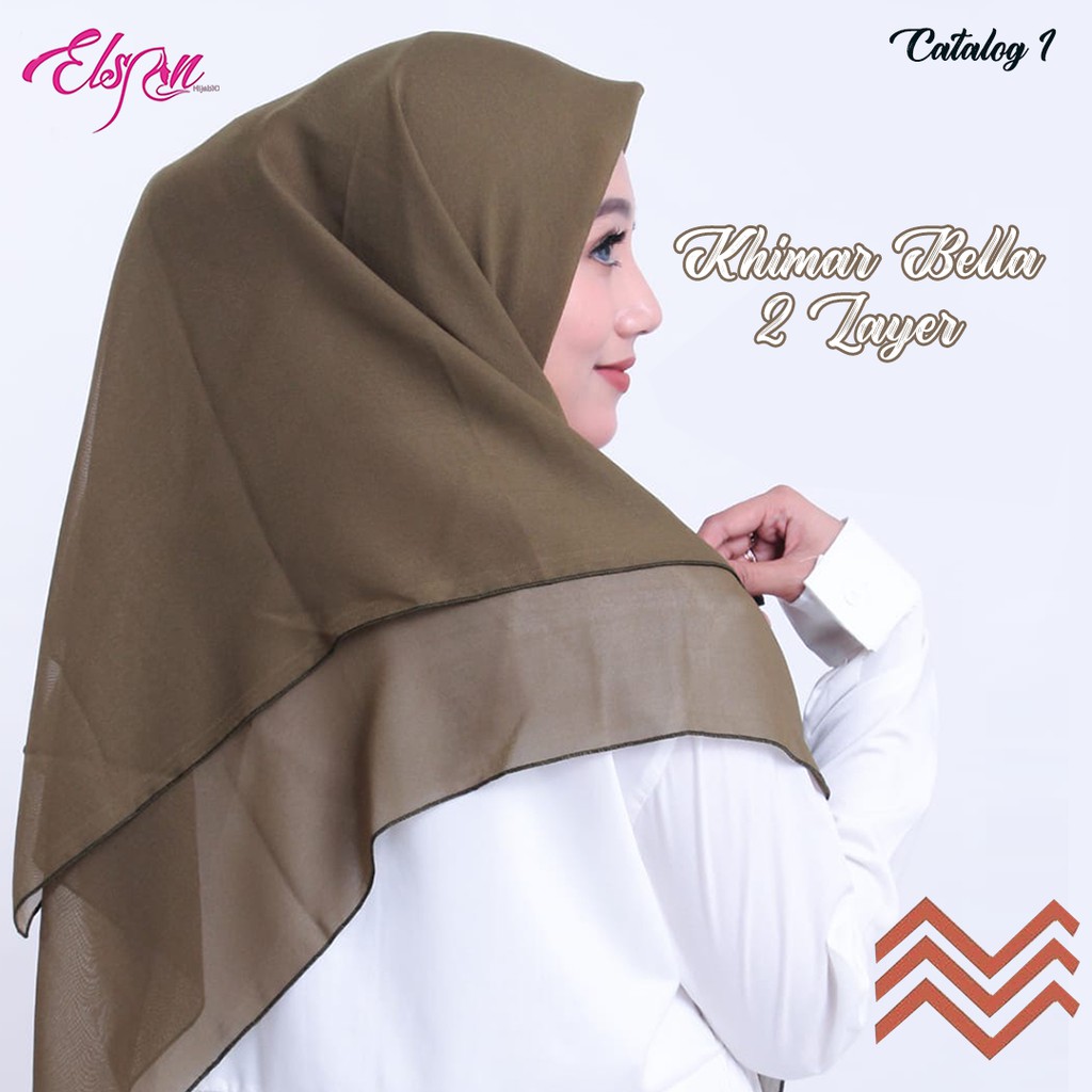 Jilbab khimar 2 layer matt doublehycon