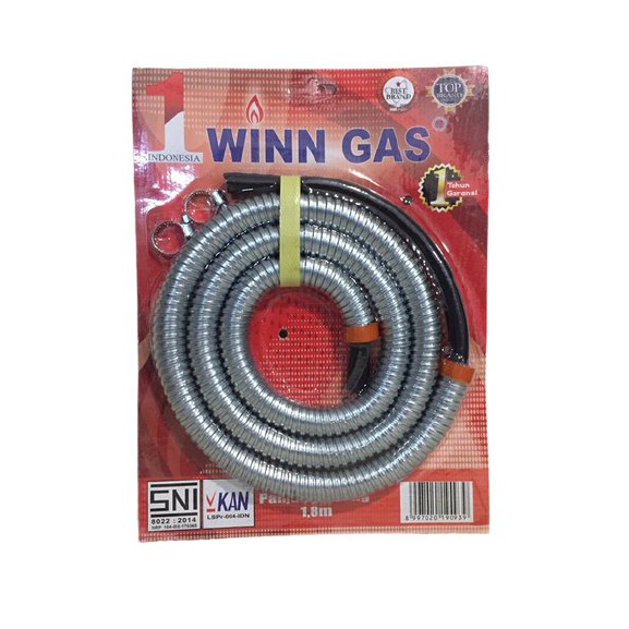 SELANG FLEXIBLE REGULATOR KOMPOR GAS WINN GAS PREMIUM 1.8 METER SELANG KOMPOR WINN GAS