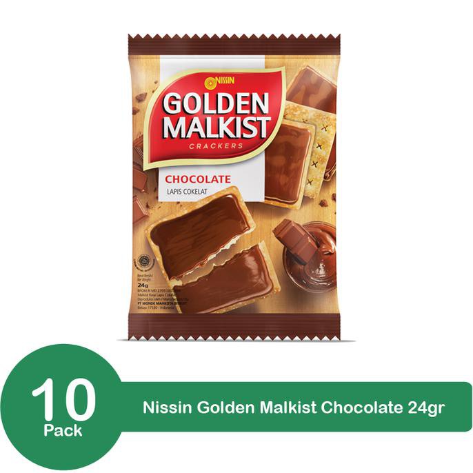 

TERMURAH Nissin Golden Malkist Crackers Chocolate 10 x 24gr BEST SELLER