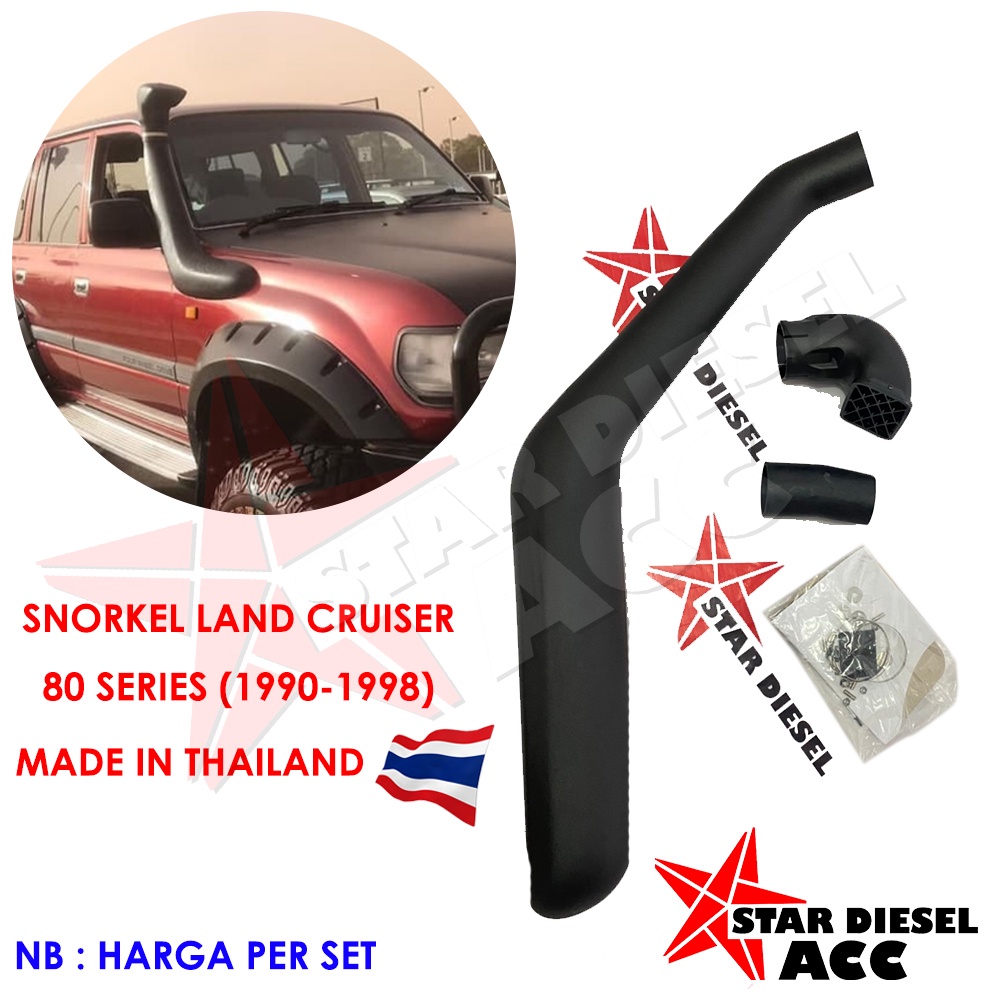 SENORKEL LAND CRUISER VX 80 SNORKEL TOYOTA VX 80 BAHAN ASLI PLASTIK