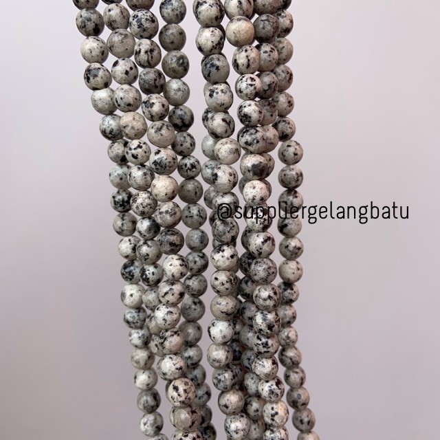 supplier batu abu labrador putih 6mm labradorite bongkah akik natural bahan merangkai gelang kalung