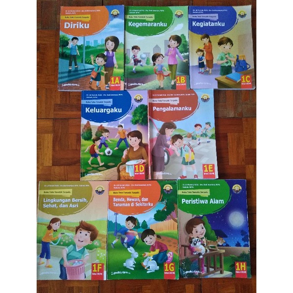 

buku bekas teks tematik kelas 1SD A-H Yudhistira (1 Set / 8 buku )