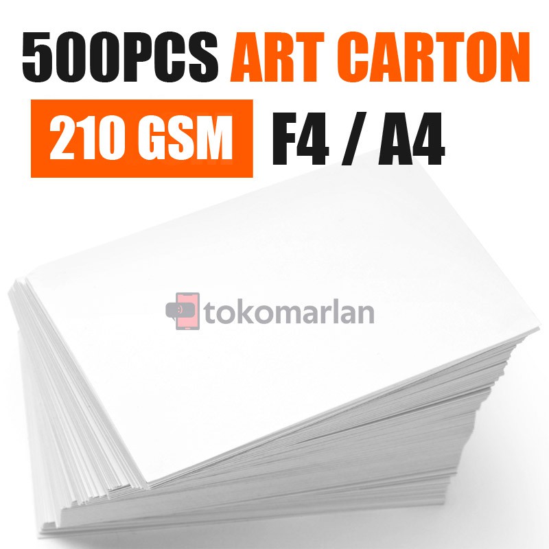 1 RIM 500 Kertas Art Carton Foto Polaroid 210gsm F4 Artcarton Kartu Nama Label Hang Tag Undangan