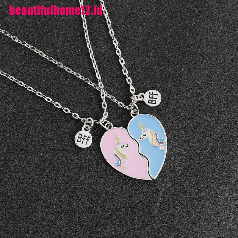 2 PCS Kalung Desain Unicorn Untuk Sahabat