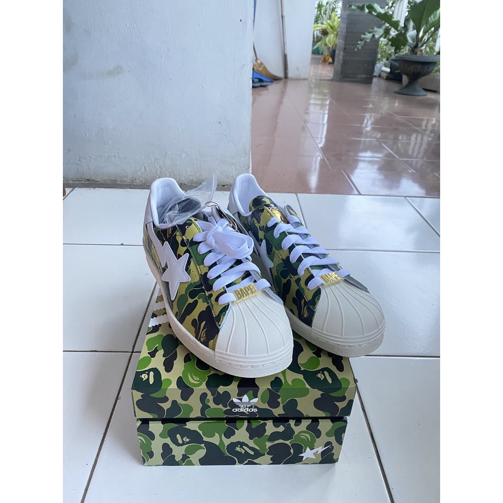 Sepatu Adidas Superstar 80s X Bape Bathing Ape (ABC Camo) New 100% ORIGINAL BNIB [GZ8981]