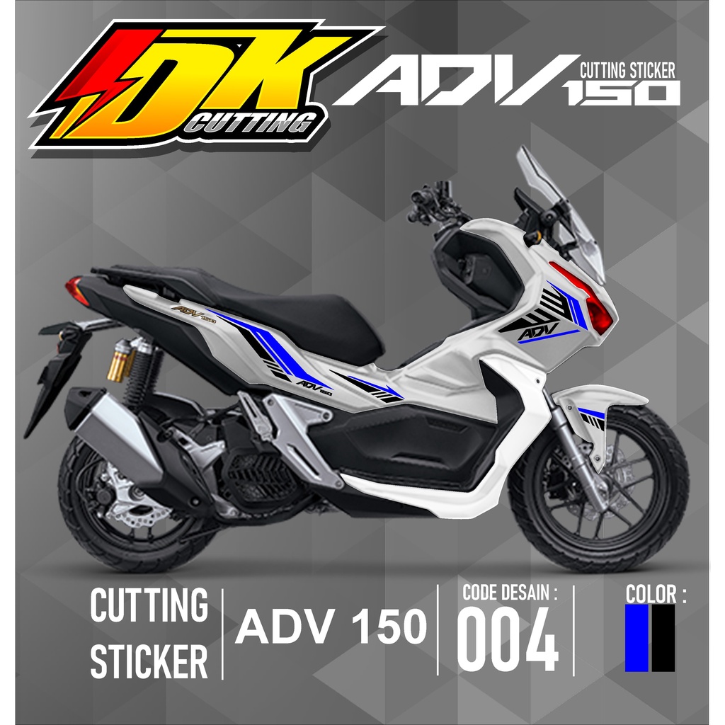 ADV Striping Cutting ADV 150 - Aksesoris Motor Sticker Honda ADV Putih Schotlite Cutting Stiker Stri