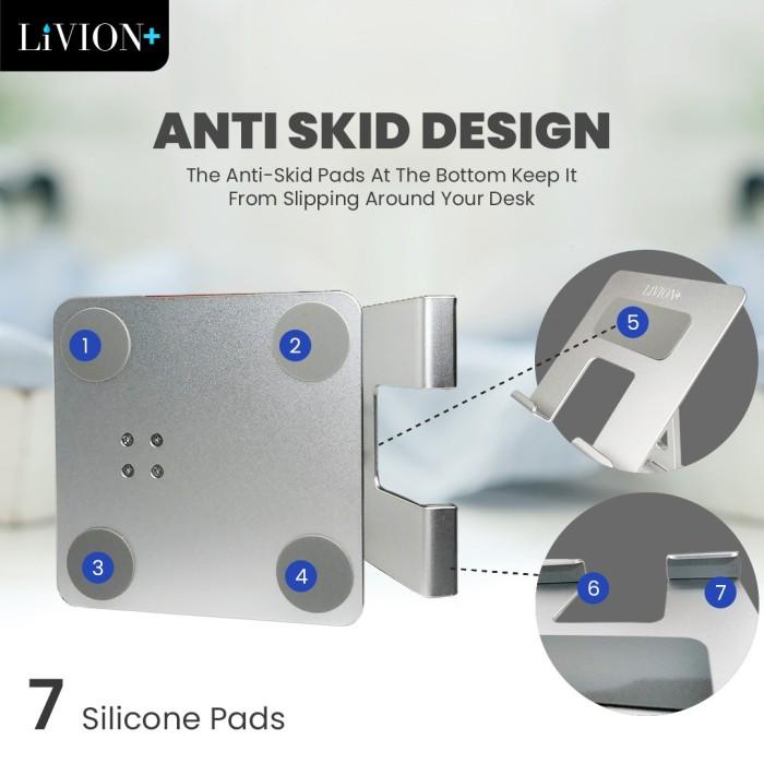 Stand Holder IPAD PRO TABLET LiVION+ Dudukan Aluminium IPAD BIG Size