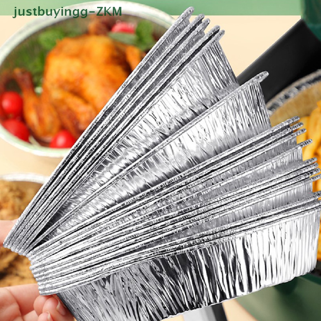 25pcs Kotak Kertas Aluminum Foil Sekali Pakai Tahan Minyak Untuk Air Fryer BBQ