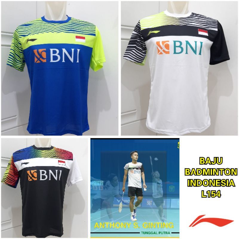 baju atasan badminton L154 Li-Ning/KAOS OLAHRAGA BULUTANGKIS