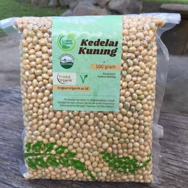 kacang kedelai putih 500 Gram ORGANIK / kedelai kuning Lingkar Organik