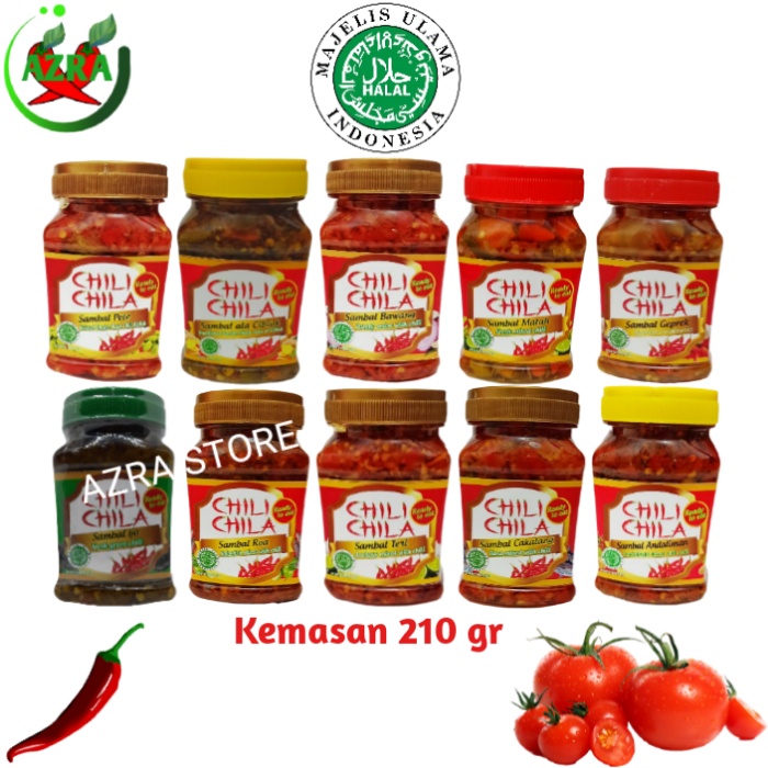 

Chili Chila Sambal Cumi Kecombrang Pete Jengkol Roa Cakalang Ayam Kemangi Bawang Mangga Matah Terasi Cibiuk Klotok Jambal Roti Peda Andaliman Teri Ijo Oncom Geprek Eat Sambel All Variant Halal 210 gr Tanpa Pengawet