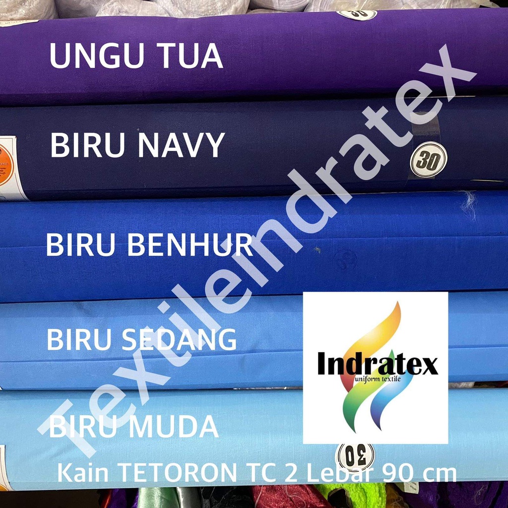 ( per setengah meter ) kain TETORON TC 2 Lebar 90 CM bahan craft spanduk sablon printing umbul umbul kantong celana lapisan kursi goodie bag tas sovenir souvenir