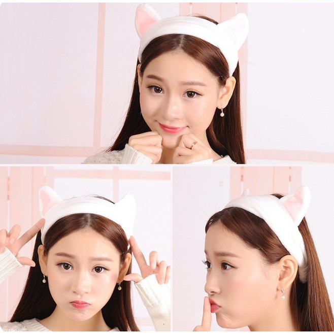 Bando Bandana Cuci wajah / Bando Facial / Headband kuping kucing