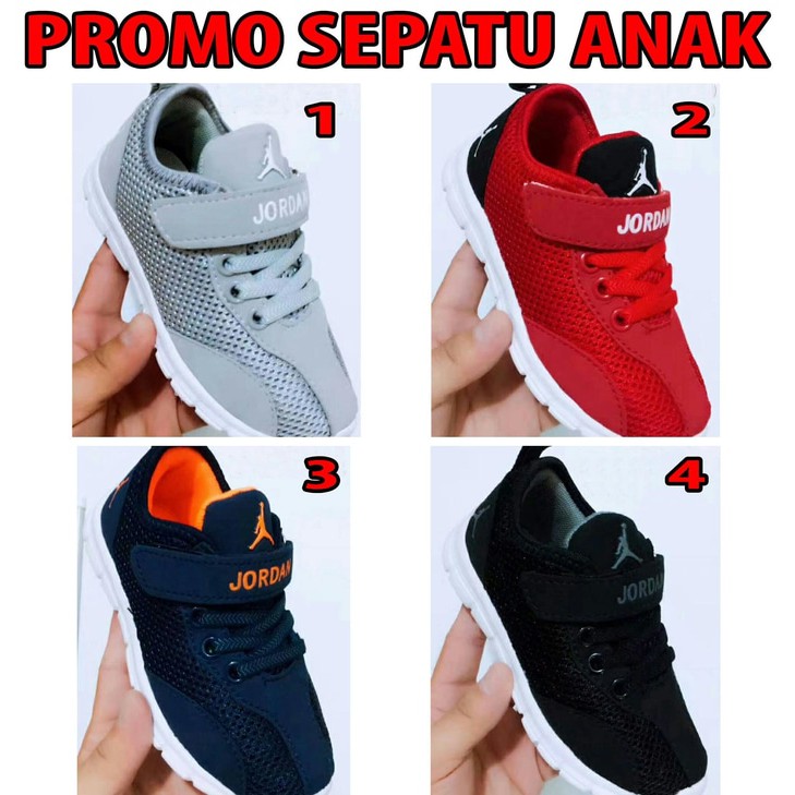 sepatu kets anak model tali + prepet perekat mek jordan turun harga 54 7