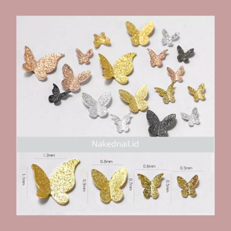 nail decoration butterfly hiasan kuku kupu kupu rhinestone 1 set 10pcs nailart nail art